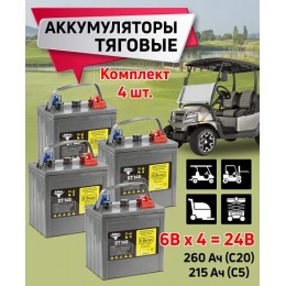 Комплект тяговых WET аккумуляторов Rutrike DT146 (T-145) 24V170A/H C3
