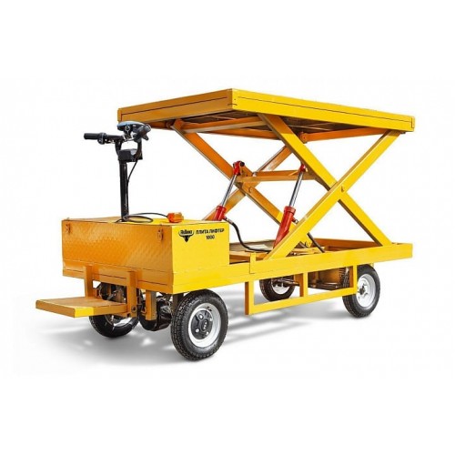 Платформенная тележка электрическая RuTrike ПЛИТА ЛИФТЕР 1800 с гидроподъёмником