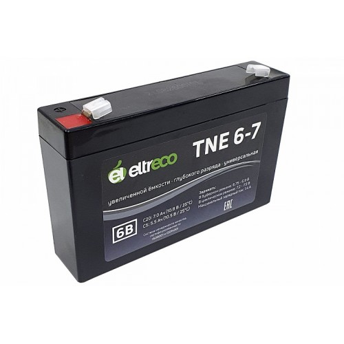 Тяговый аккумулятор Eltreco TNE6-7 (6V7A/H C20)