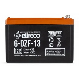 Тяговый аккумулятор ELTRECO 6-DZF-13 (6-DZF-12) (12V13A/H C3)
