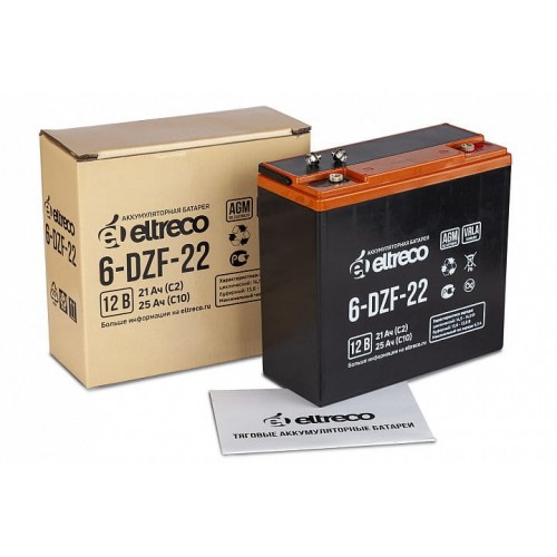 Тяговый аккумулятор ELTRECO 6-DZF-22 (6-DZF-20) (12V22A/H C2)