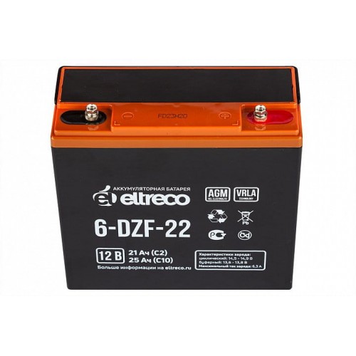 Тяговый аккумулятор ELTRECO 6-DZF-22 (6-DZF-20) (12V22A/H C2)