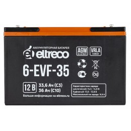 Тяговый аккумулятор ELTRECO 6-EVF-35 (12V35A/H C3)
