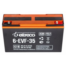 Тяговый аккумулятор ELTRECO 6-EVF-35 (12V35A/H C3)