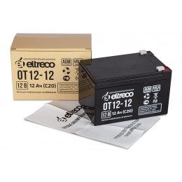 Тяговый аккумулятор ELTRECO OT12-12 (6-F-12) (12V12A/H C20)