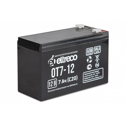 Тяговый аккумулятор ELTRECO OT7-12 (6-F-7) (12V7A/H C20)