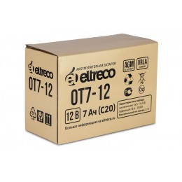 Тяговый аккумулятор ELTRECO OT7-12 (6-F-7) (12V7A/H C20)