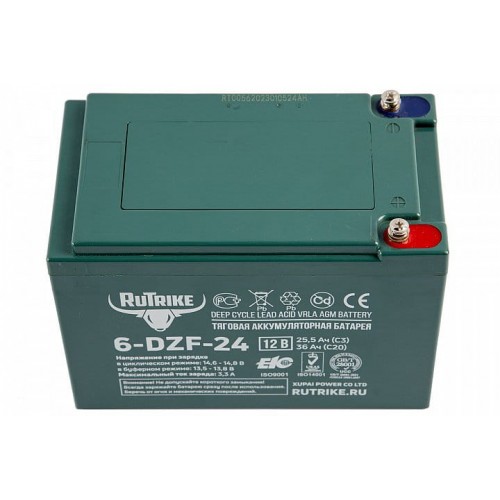 Тяговый аккумулятор RuTrike 6-DZF-24 (12V24A/H C2)