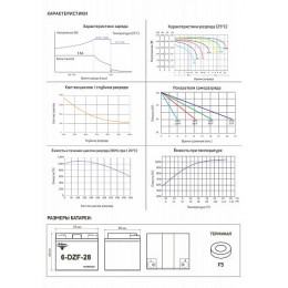Тяговый аккумулятор RuTrike 6-DZF-28 (12V28A/H C3)