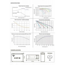 Тяговый аккумулятор RuTrike 6-EVF-38 (12V38A/H C3)