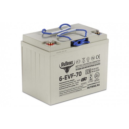 Тяговый аккумулятор RuTrike 6-EVF-70 (12V70A/H C3)