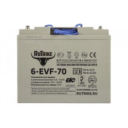 Тяговый аккумулятор RuTrike 6-EVF-70 (12V70A/H C3)