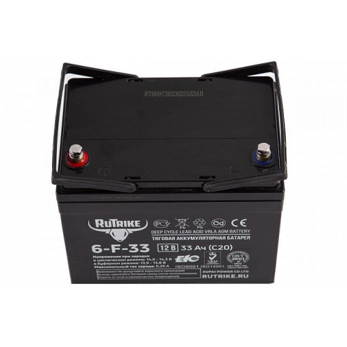Тяговый аккумулятор RuTrike 6-F-33 (12V33A/H C20)
