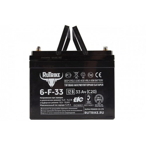 Тяговый аккумулятор RuTrike 6-F-33 (12V33A/H C20)
