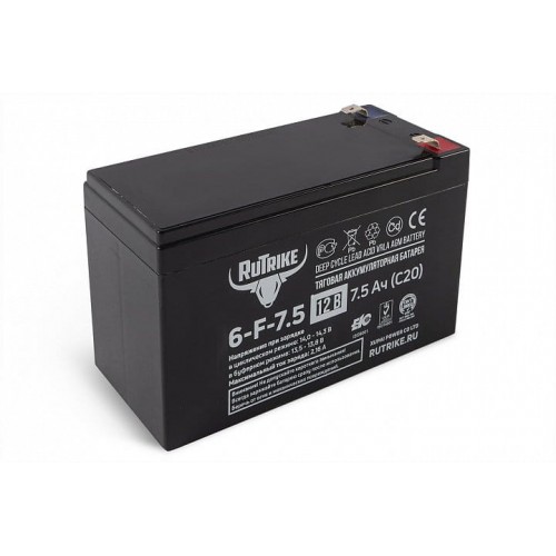 Тяговый аккумулятор RuTrike 6-F-7,5 (12V7,5A/H C20)
