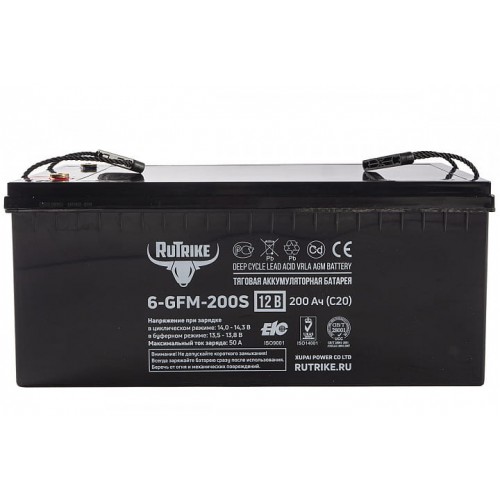 Тяговый аккумулятор RuTrike 6-GFM-200 (12V200A/H C20)