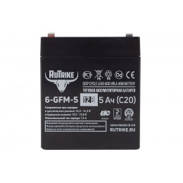 Тяговый аккумулятор RuTrike 6-GFM-5 (12V5A/H C20)