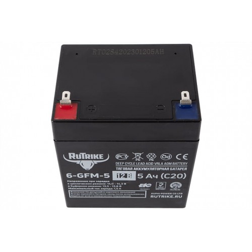 Тяговый аккумулятор RuTrike 6-GFM-5 (12V5A/H C20)